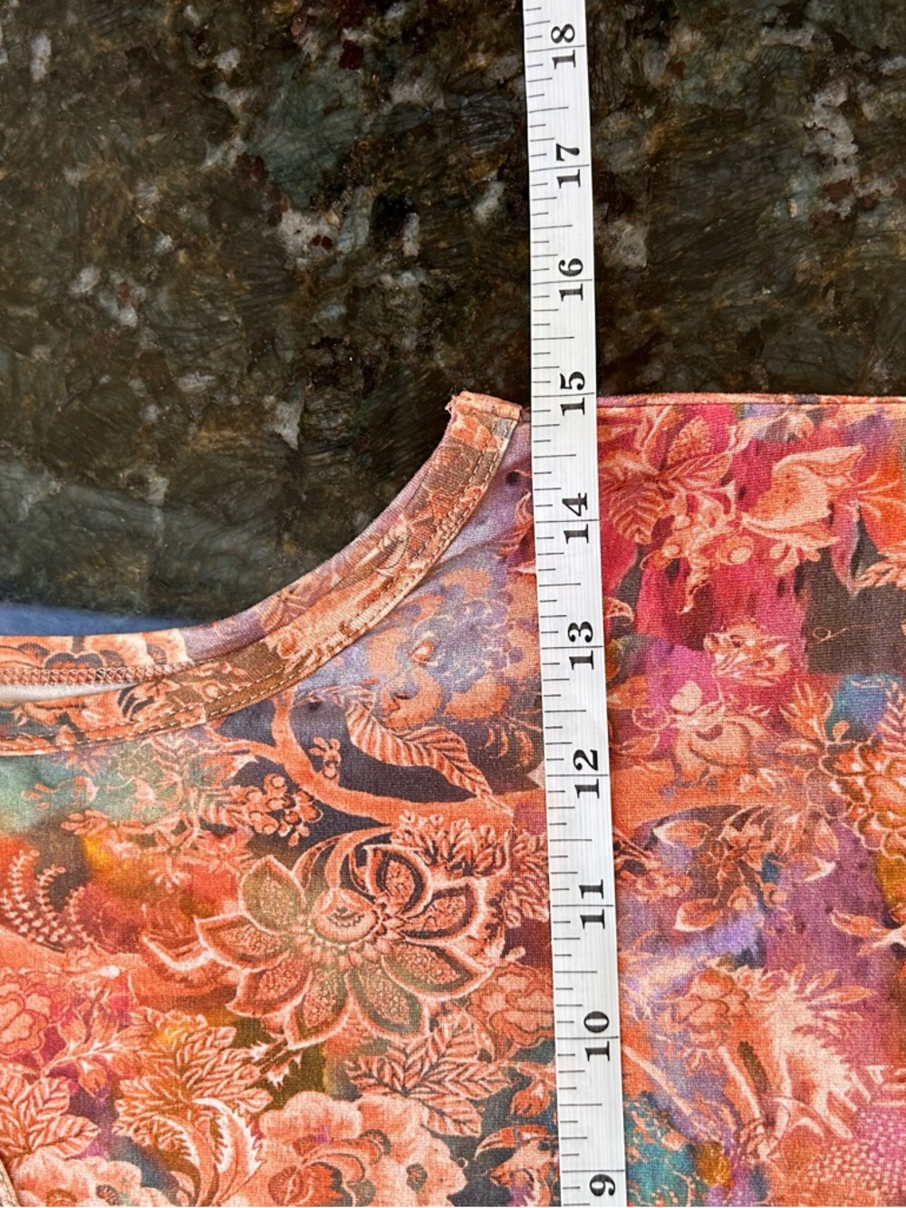 Peruvian Connection sleeveless maxi dress. Whimsical florals. Terracotta. Fairy - Picture 6 of 10
